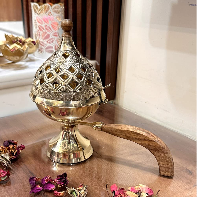 Traditional Divine Dhup Dhoop Dani | Bakhoor Holder | For Home Fragrance and Decor (1851)