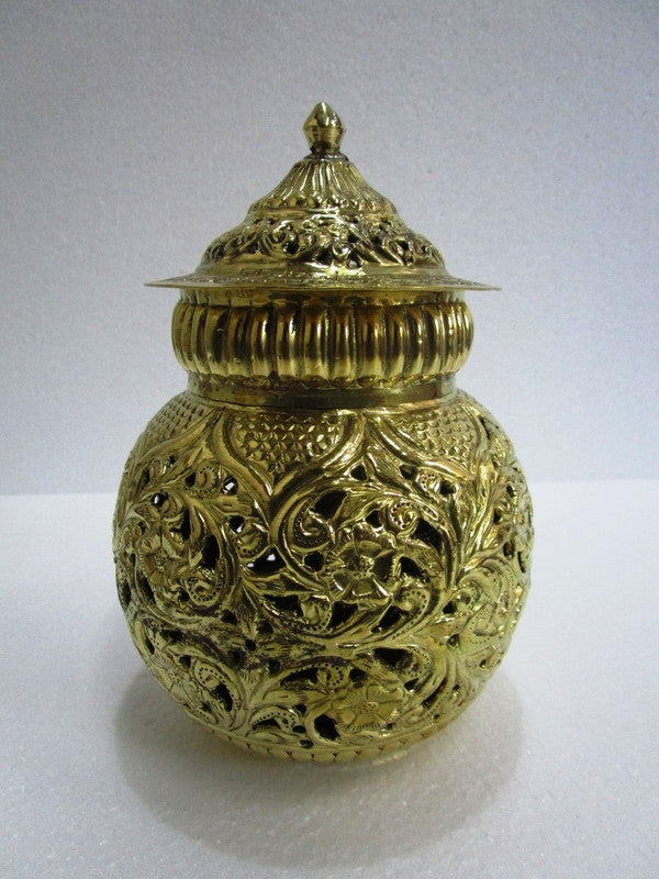 BRASS Hindu Goddess Garbo - Diya Pot - Mataji Navratri Pooja Puja Aarti Worship Shakti Maa Ambe (2060)