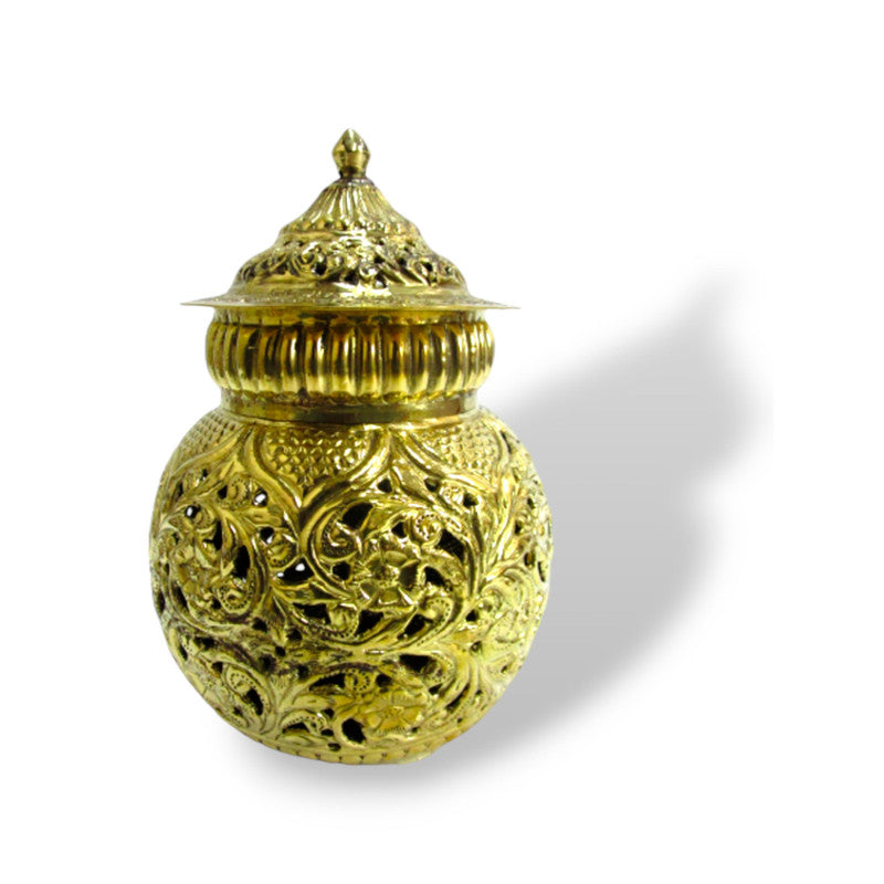 BRASS Hindu Goddess Garbo - Diya Pot - Mataji Navratri Pooja Puja Aarti Worship Shakti Maa Ambe (2060)