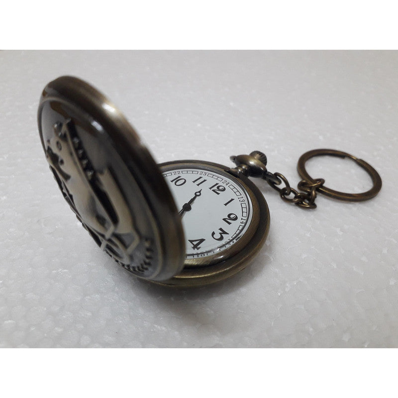 Pocket Watch Key Chain with Key Ring Men & Women Gift Key Chain Key
