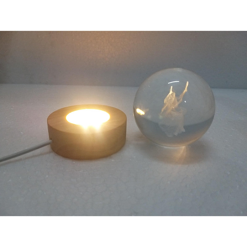 Crystal Ball Light - Room Decor Night Lights Luminous Ball Inner 3D Figurine Home Decor (2775)