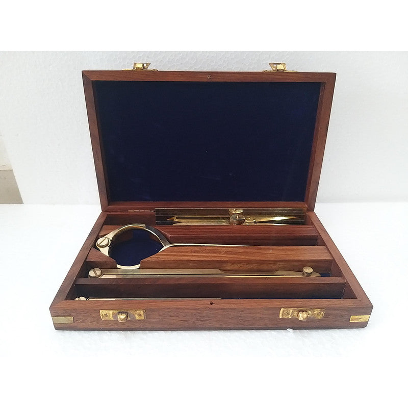 Nautical Proportional Divider Set of 5 - Full Brass dividers with Box (2785)