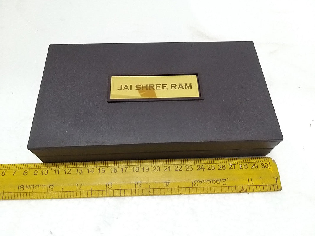 Golden Plated Ram Lalla Idol With Ayodhya And Ram Darbar Picture Beautiful Box Packing | Ayodhya (2929)