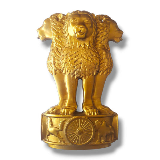 2 Feet Indian NATIONAL Emblem PLAQUE - Republic of INDIA - Ashok STAMBH 3D Work Casting (3781)