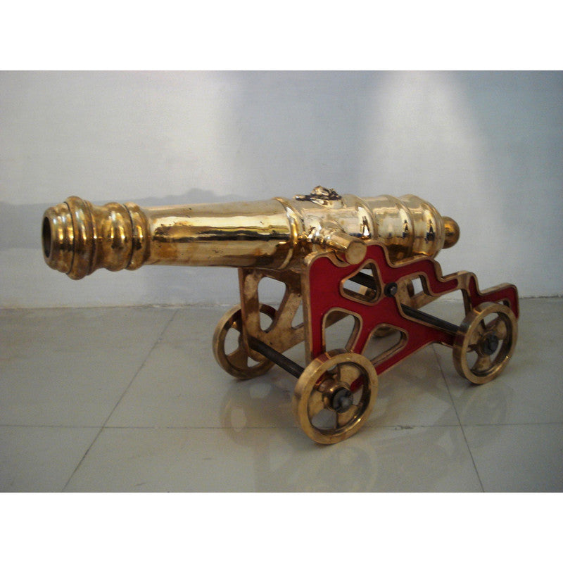 LARGE - VINTAGE style CANNON with STAND â€“ BRASS â€“ Heavy & Large - Best Collection (5001)