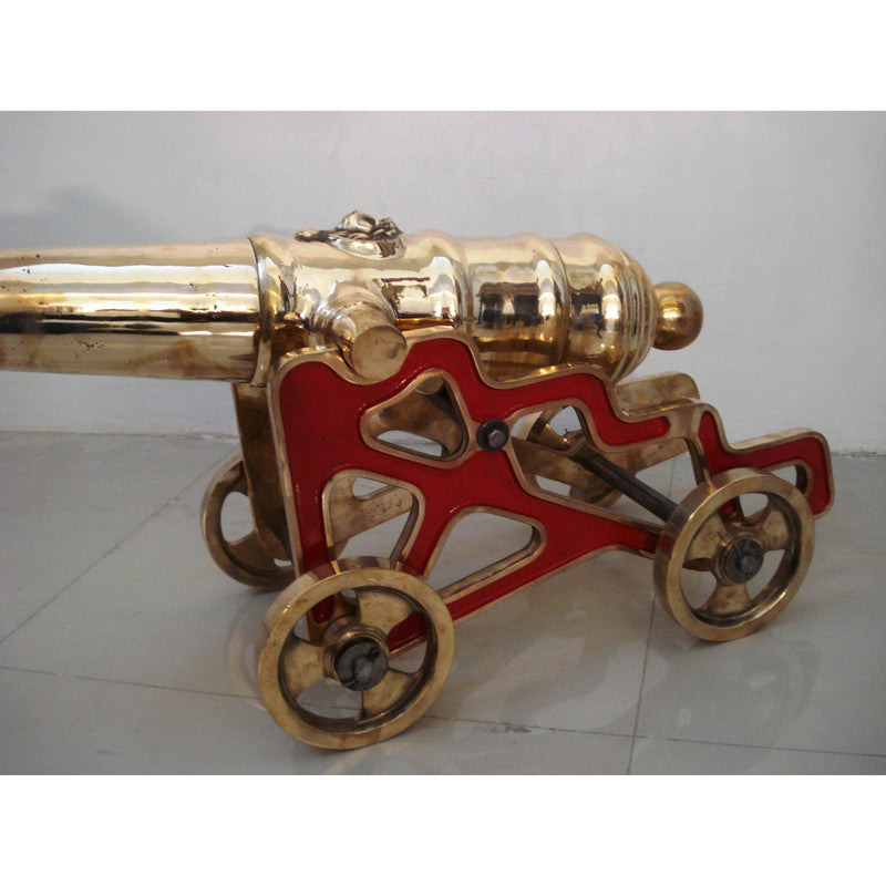 LARGE - VINTAGE style CANNON with STAND â€“ BRASS â€“ Heavy & Large - Best Collection (5001)