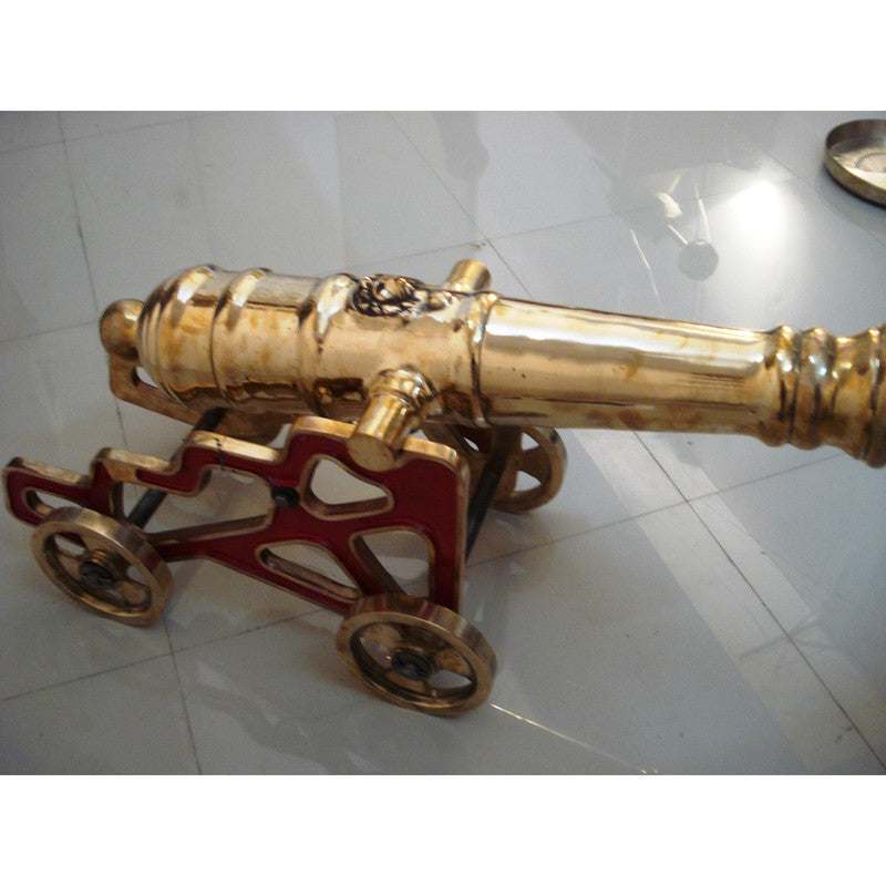 LARGE - VINTAGE style CANNON with STAND â€“ BRASS â€“ Heavy & Large - Best Collection (5001)