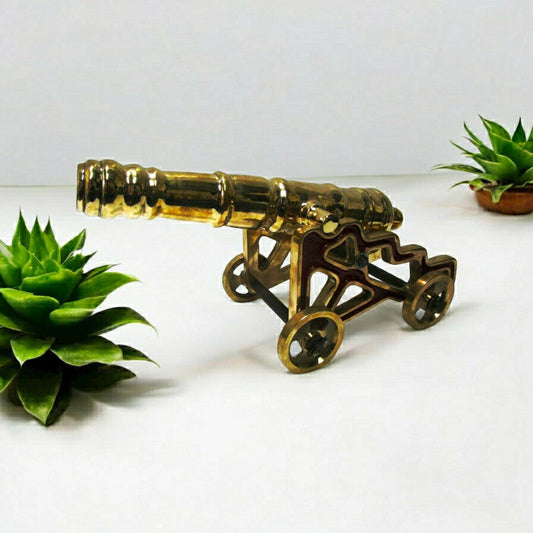 VINTAGE style CANNON with STAND â€“ BRASS â€“ Best Collection (5370)