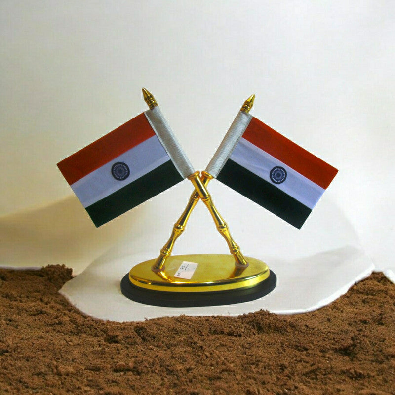 India National FLAG Memento Sculpture Home Office Desk Artwork Showpiece Rare (75)